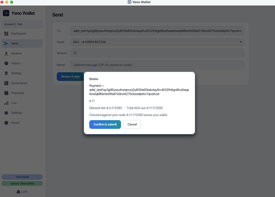 Reviewing a payment before it is submitted